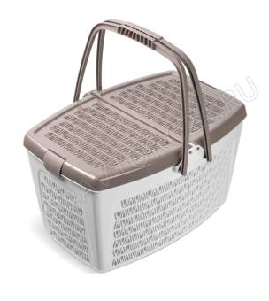 Корзина универсальная "Конти" 23л С948 (Коричнево-серый)