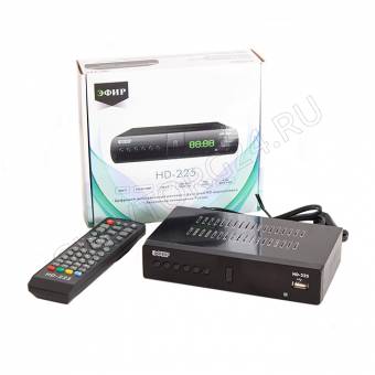 Ресивер Эфир HD-225 DVB-T2 HD дисплей
