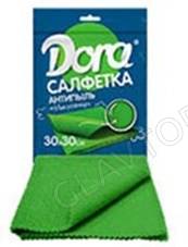 Салфетка из микрофибры Dora "Антистатик", 30х30см (40)