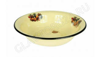 Миска эмалир. 4,0л Йогурт палевая С0313.П*44