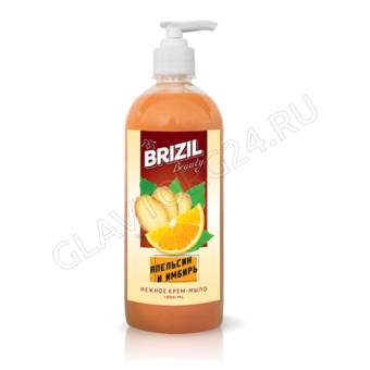 Крем-мыло жидкое BRIZIL BEAUTY 1л с дозатором апельсин-имбирь