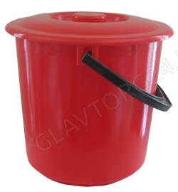 Ведро 10,0л с крышкой пласт. Новосибирск 