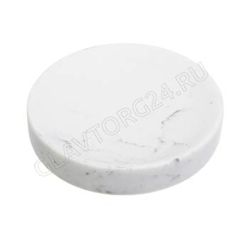 Мыльница смола (полирезин) бело-серый 11x11x2,1см Мрамор VETTA арт. 463-559