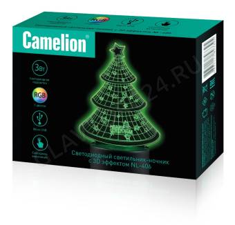 Ночник Camelion NL-406 (Led наст. свет-к, 3Вт, RGB, USB)