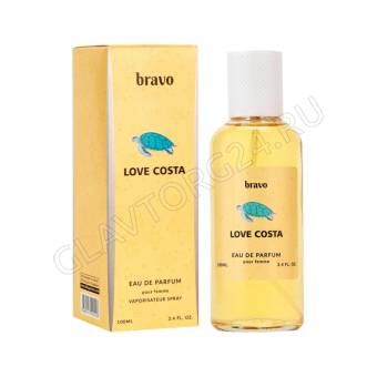 Туалетная вода женская парфюмерная Bravo Love Costa 100мл не подлежит маркировке