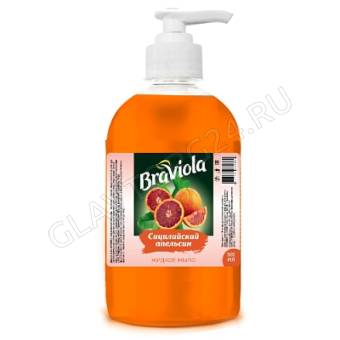 Мыло жидкое BRAVIOLA 500мл с дозатором Сицилийский апельсин