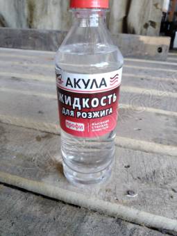 Жидкость для розжига  0,4л "Акула" с колпочком флип-топ /12 АКЦИЯ