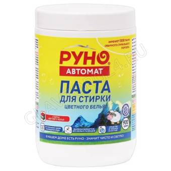 РУНО Паста для стирки  Автомат 350гр банка/12