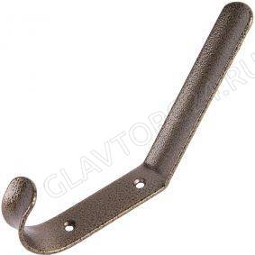 Крючок одежный 2-х рожк. бронза п/п Тонар