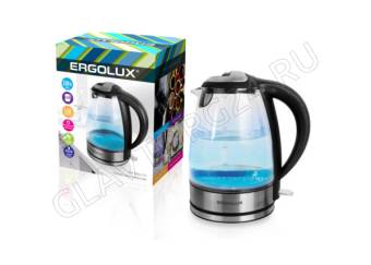 Чайник электрический ERGOLUX ELX-KG04-C72 1,8л 1,5-2,3кВт стекло 