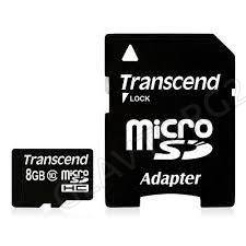 Карта памяти micro SDHC 8Gb Transcend Class 10 