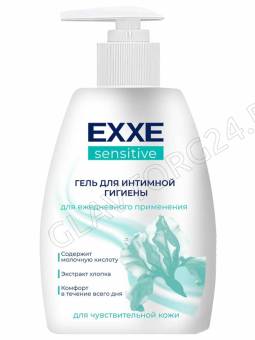 EXXE Гель для интимной гигиены Sensitive, 250 мл/12