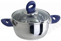 Кастрюля 1,5л Regent ст/кр. 16х7,5см Linea AZZURO vitro арт. 93-Av02 снято