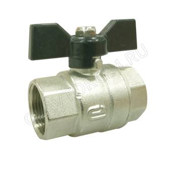 Кран шар. для воды 3/4" г/г бабочка, никель, ONDO ONFFB034