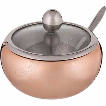 САХАРНИЦА С ЛОЖКОЙ 460 МЛ.ДИАМЕТР=11 СМ. ВЫСОТА=10 СМ/36 арт. 912-023