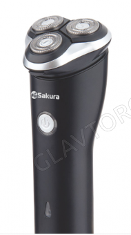 Бритва SAKURA SA-5427BK роторная 3 головки аккумулятор сухое, влажное бритье черный