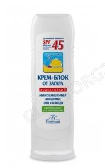 Крем-блок от загара FLORESAN Ф-113F 60мл SPF45/водостойкий