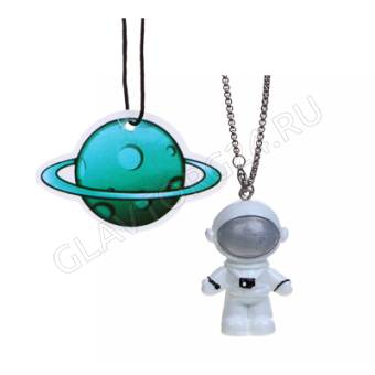 Подвеска на зеркало заднего вида, космонавт, серебро