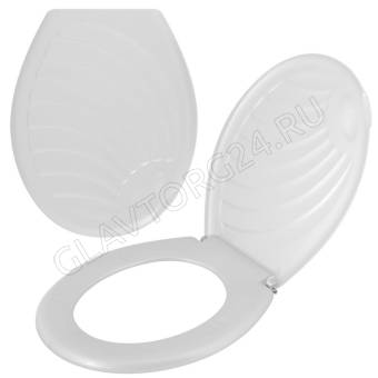 Сиденье для унитаза "Ракушка" с крышкой (белый) СУ72-90