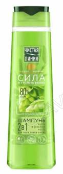 Чистая линия шампунь 400мл  Хмель 2в1/12шт