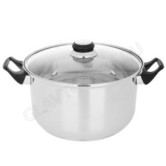 Кастрюля 5,4л нерж. сталь со стекл. кр. Стрейтон 24*14см арт. 822-120