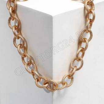Колье "Цепь" овалы, цвет золото, L=45 см   6918750