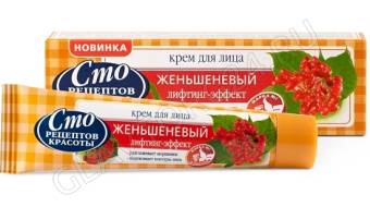 Сто рец. крем д/лица 40мл Женьшеневый Лифтинг-эффект/25