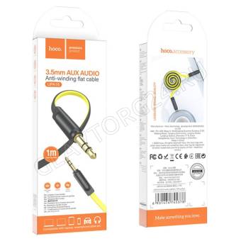 Кабель Jack 3.5 мм (m) - Jack 3.5 мм (m) HOCO UPA16 1м TPE желтый