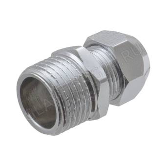 Ниппель с обжимной цангой 1/2" х 3/8" В-Н на 10мм ***