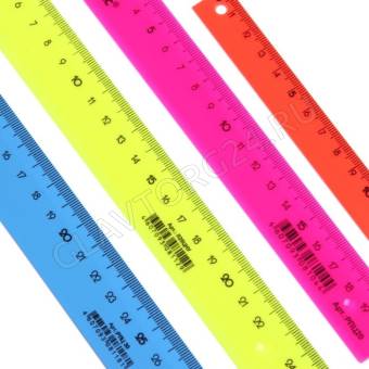 Набор линеек 15. 20, 25, 30 см, Calligrata, непрозрачный пластик, блистер 7503721