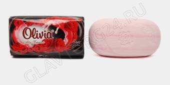 ALVIERO Мыло туалетное твердое 140гр "Olivia Allee Francais" Роза/ 48 шт/ уп