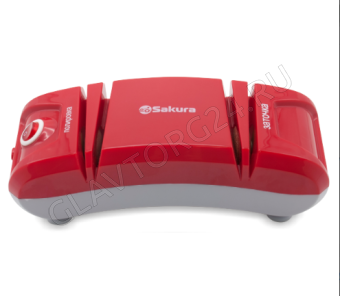 Ножеточка электрическая SAKURA SA-6604R 120Вт 2 степени заточки бело-красный