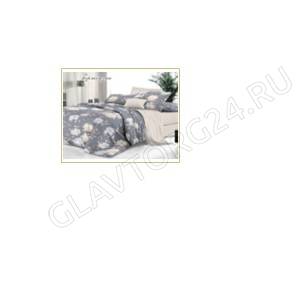 КПБ 1,5сп De Luxe Сатин ГОРТЕНЗИИ Под143*215+Пр150*215+2Нав(70*70)