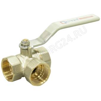 Кран шар. 3/4" трехходовой, тип T рычаг СTM СТАНДАРТ CW3FT034