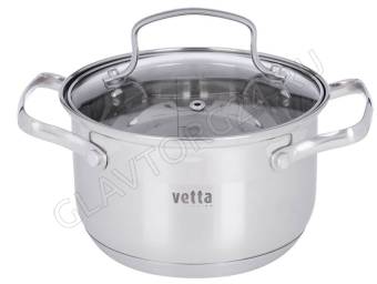 VETTA Берн Кастрюля 16х10см. 1,9л. со стекл. крышкой, индукция