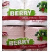 Т/бумага "BERRY" классик 2сл.4рул. на втул/тисн.перфор персиковая/16