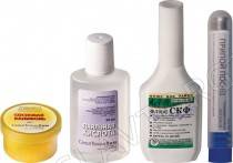 Набор для пайки № 2 (припой ПОС-61 с каниф. 10гр.; каниф.сосн. 20гр.; кислота паял. 30мл; флюс СКФ 3