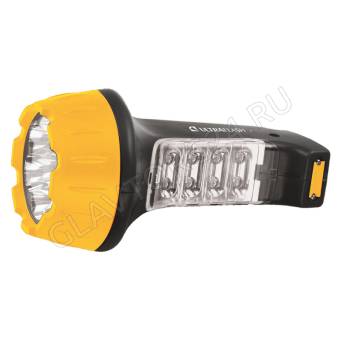 Фонарик Ultra Flash LED3818 15 Led аккум. (аккум 220В, черн /желт, 7+8 LED, 2 режима, SLA, пластик, 