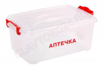 Контейнер "Аптечка" 7,5л прямоугольный (с ручками) (уп.10)