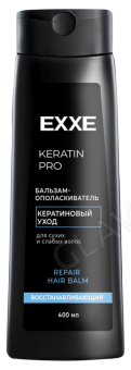 EXXE Бальзам-ополаскиватель для волос KERATIN Кератиновый уход, 400 мл/12