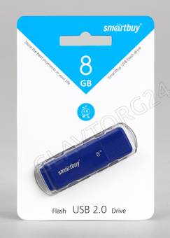 Модуль памяти 8Gb USB 2.0 SmartBuy Dock голубой