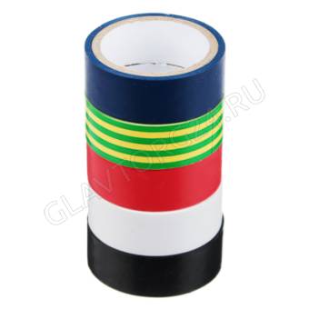 Набор изолент 5шт d48ммх0, 13х18ммх4м, 5цветов