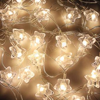 СНОУ БУМ Гирлянда эл. вьюн с насадкой 25 LED, 5м, ПВХ прозрачный, пост свечение, шампань 200В, 50Гц