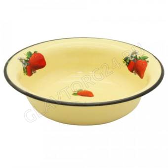 Миска эмалир. 2,0л Клубника садовая палевый С0310.П*59