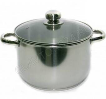 Кастрюля 4,0л с ТРС (220мм) со стекл. крышкой и объемными ручками 1с805