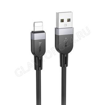 Кабель USB штекер-Lightning штекер HOCO X109 2м силиконовый 2,4А черный
