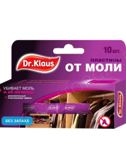 Dr.Klaus Пластины от МОЛИ без запаха, в коробке 10 шт./ 24