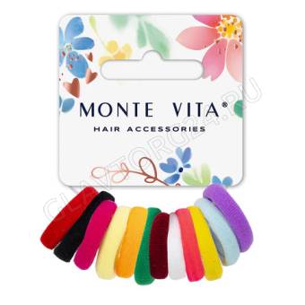 Резинки для волос НАБОР 12 шт, мягкие, маленькие, яркие цвета MONTE VITA 457050