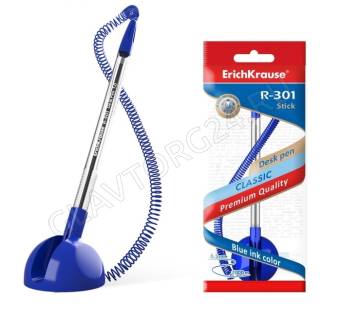 Ручка на подставке ErichKrause "R-301 Desk Pen" узел 0,5 мм, чернила синие 46434 4418534