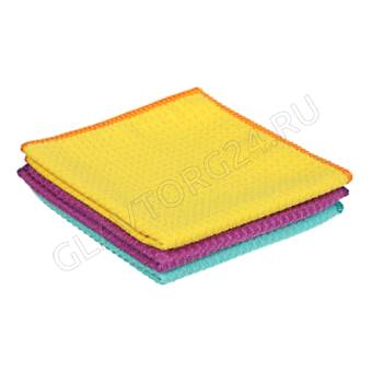 Набор салфеток из микрофибры 2шт,универс.махровые 30*30см,300г/кв.м3806